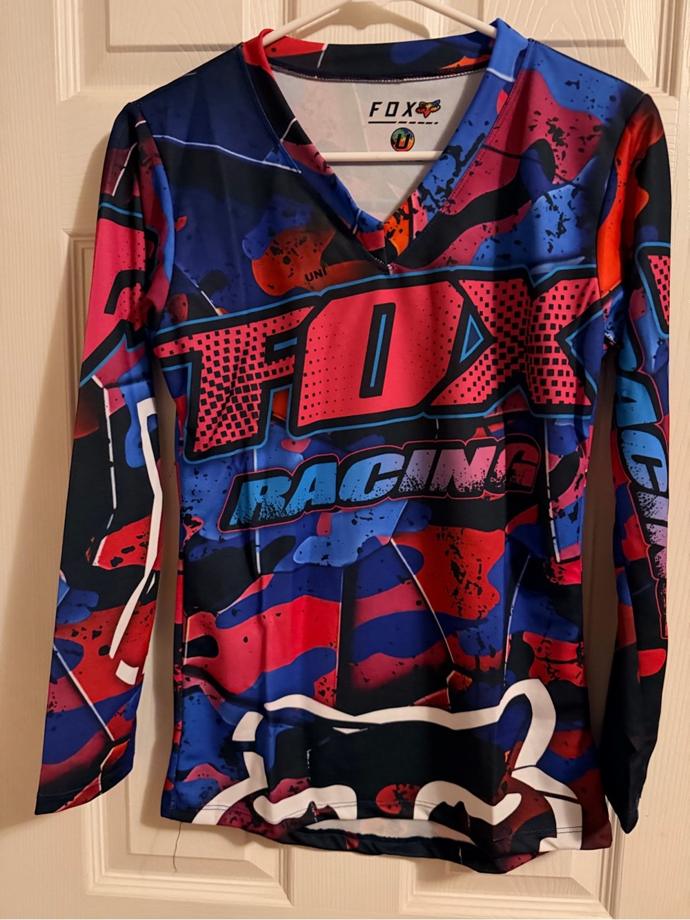 Fox Racing Long Sleeve Jersey in Blue, Pink, Red